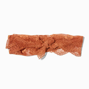Boho Brown Lace Headwrap,