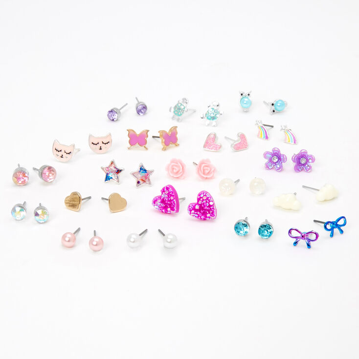 Purple Spring Stud Earrings - 20 Pack