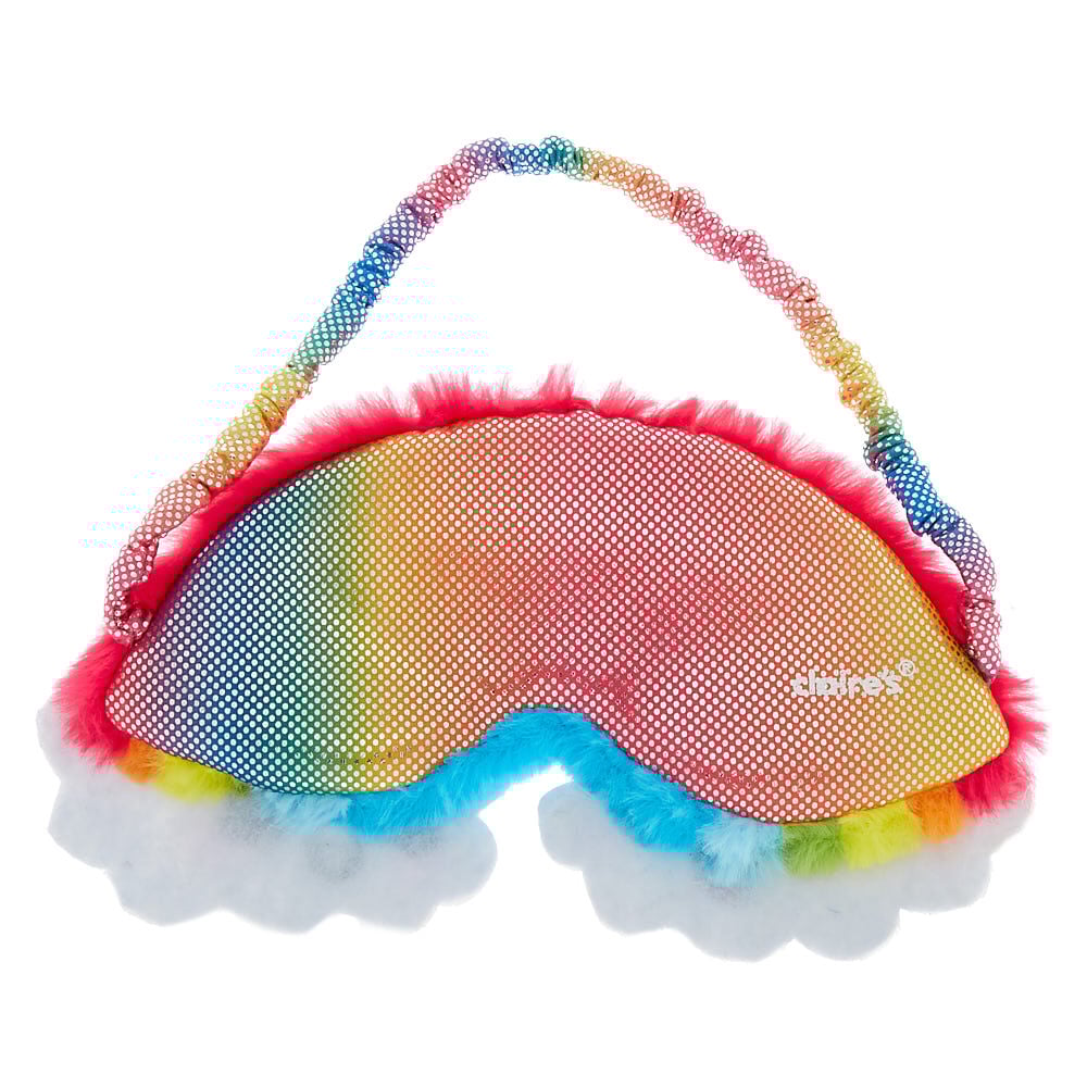 Masque de sommeil nuages arc-en-ciel,