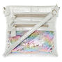 Reversible Sequin Metallic Crossbody Bag - Silver,