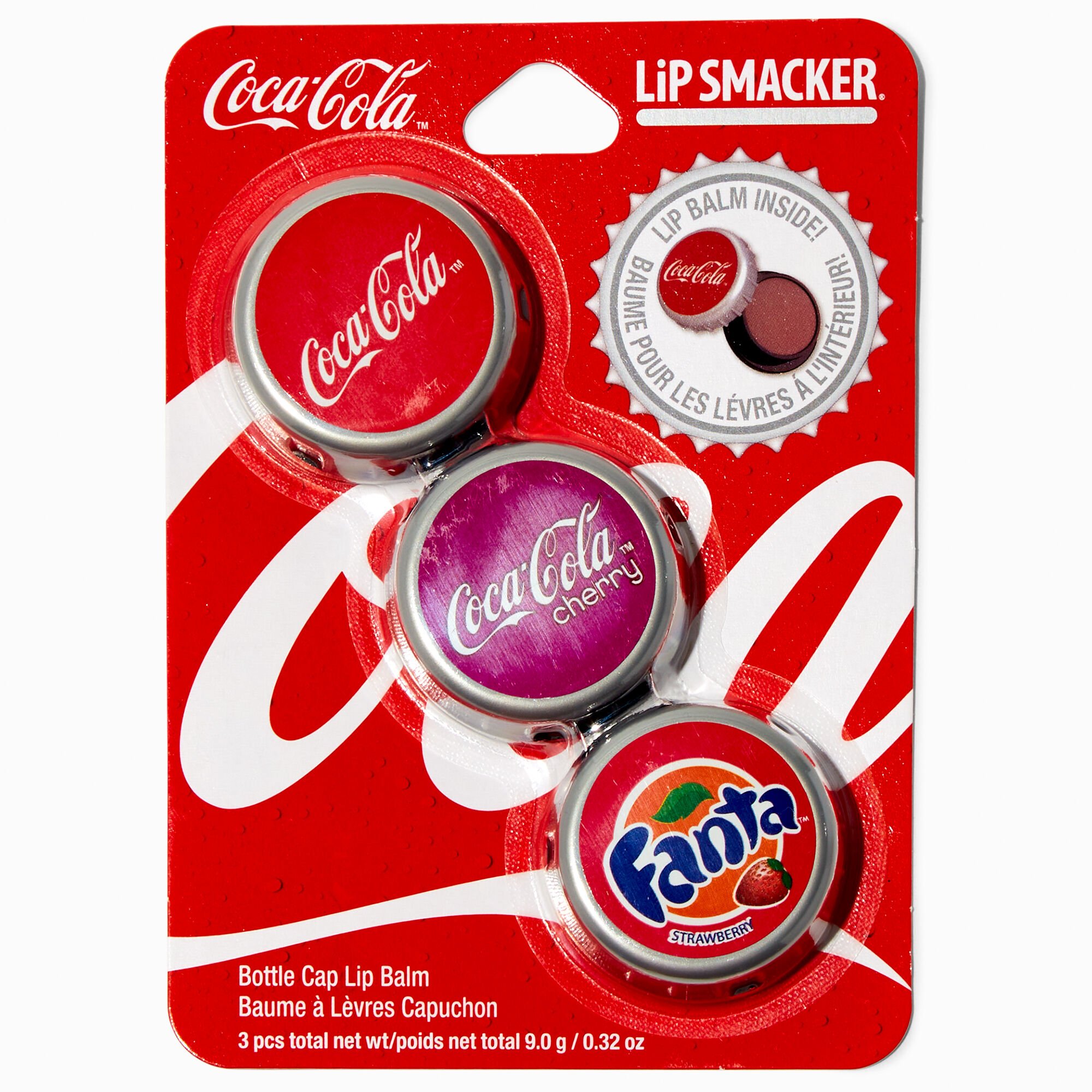 View Claires Lip Smacker CocaCola Bottle Cap Balm 3 Pack information