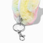 Pastel Rainbow Bunny Pom Keychain,