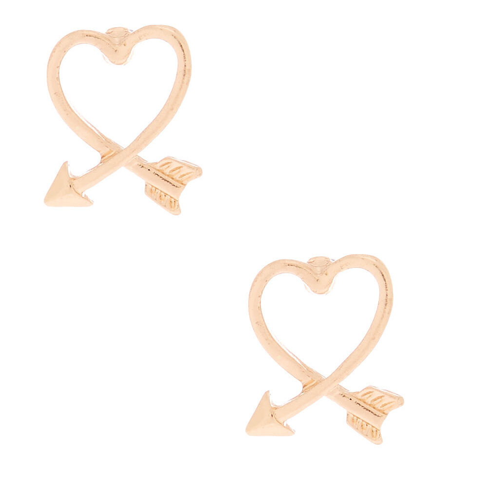Heart and discount arrow earrings