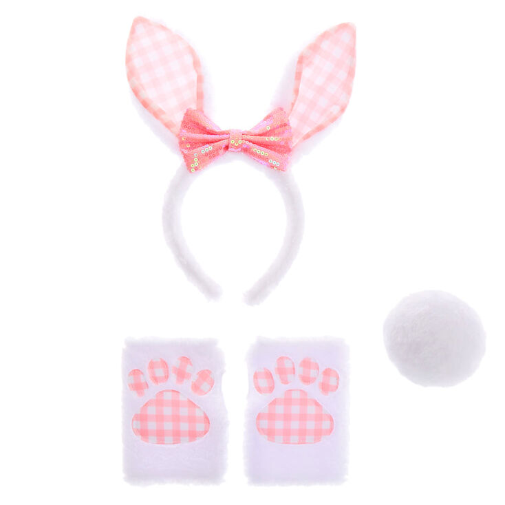 Gingham Bunny Dress Up Set - 3 Pack | Claire's