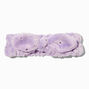 Silver Star Purple Furry Makeup Bow Headwrap,