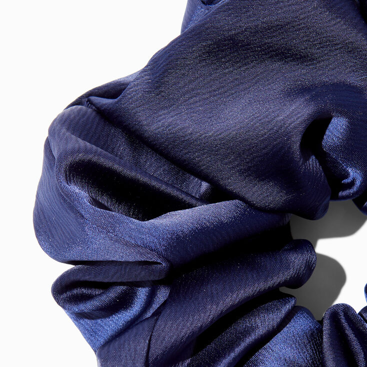 Navy Silky Giant Hair Scrunchie,