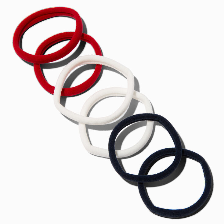 Red, White, &amp; Black Hair Ties - 12 Pack,