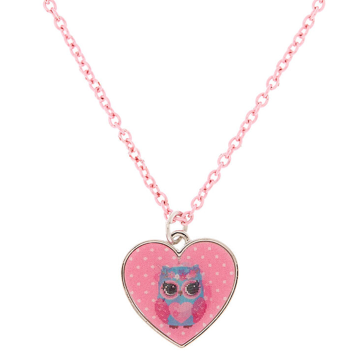 Claire&#39;s Club Holographic Heart Necklace,