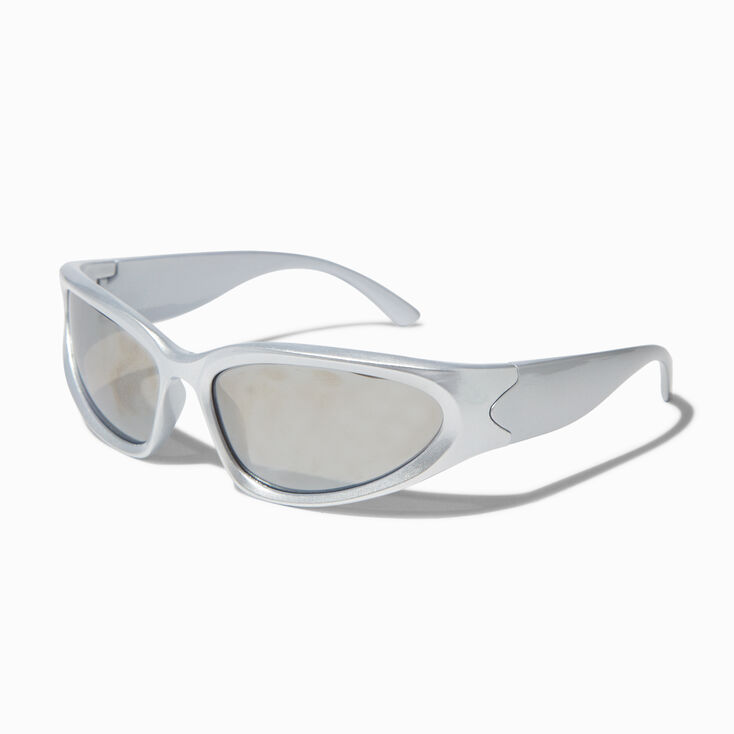 Silver Flash Wraparound Sunglasses