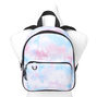Pink And Blue Tie Dye Small Backpack,