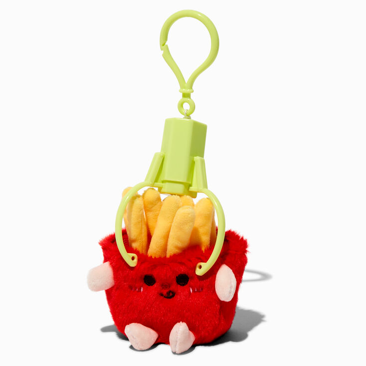 Plush French Fries Claw Machine Keychain,