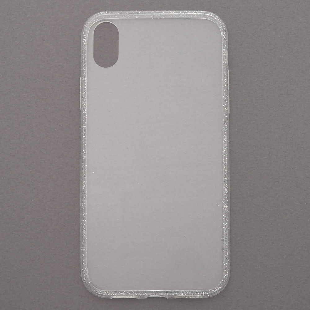 Clear Glitter Border Phone Case - Fits iPhone® XR,