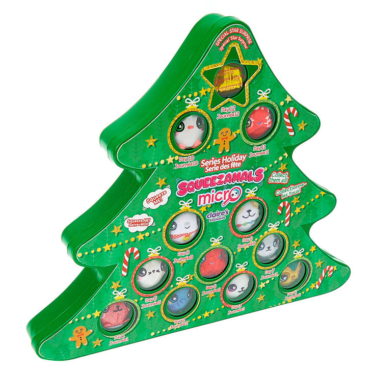 Squeezamals Micro Holiday Series Surprise Calendar 12 Pack Claire's US