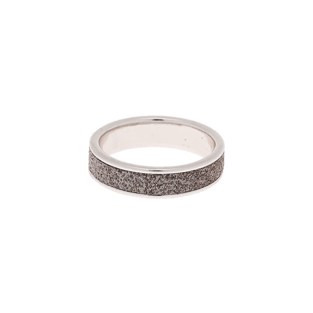 Bague de phalange à paillettes argentées,