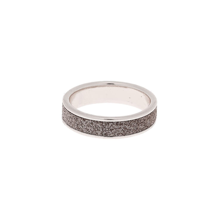 Silver Glitter Midi Ring,