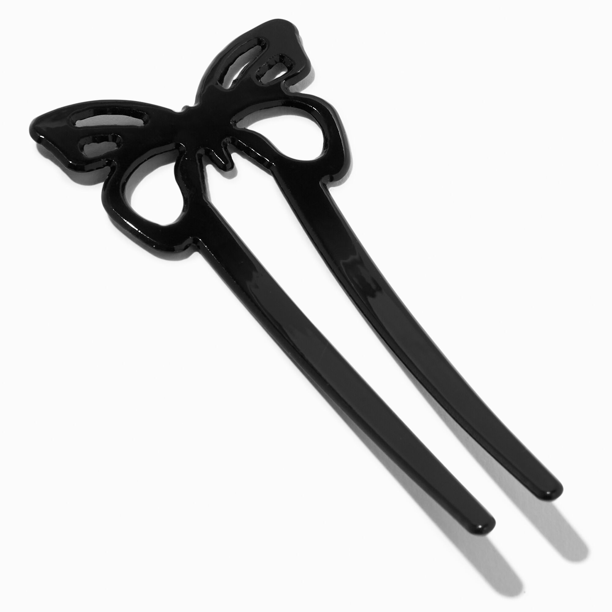 View Claires Butterfly Acrylic Hair Pin Black information