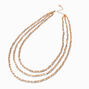 Gold-tone Paperclip Link Extended Length Chain Multi-Strand Necklace ,