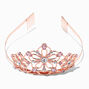 Claire&#39;s Club Pink Clear Rhinestone Rose Gold Tiara,