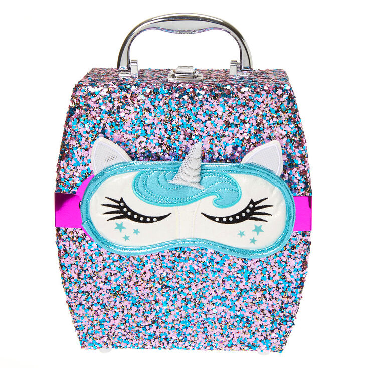 M&eacute;ga coffret de maquillage id&eacute;e cadeau &agrave; paillettes licorne,