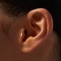 Gold-tone Titanium Iridescent AB Cubic Zirconia 18G Threadless Tragus Earrings - 3 Pack,