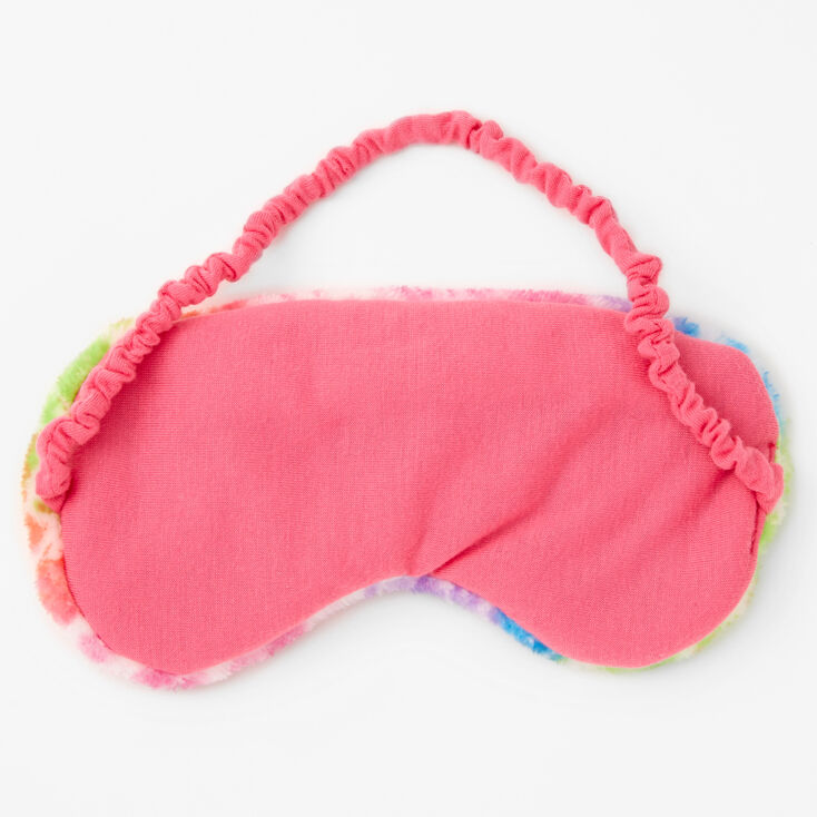 Plush Rainbow Tie Dye Sleeping Mask,