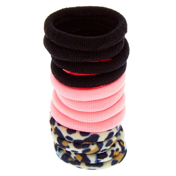 Claire&#39;s Club Leopard Print Hair Ties - 12 Pack,