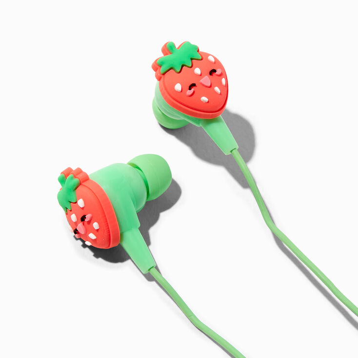 Frog &amp; Strawberries Silicone Earbuds,