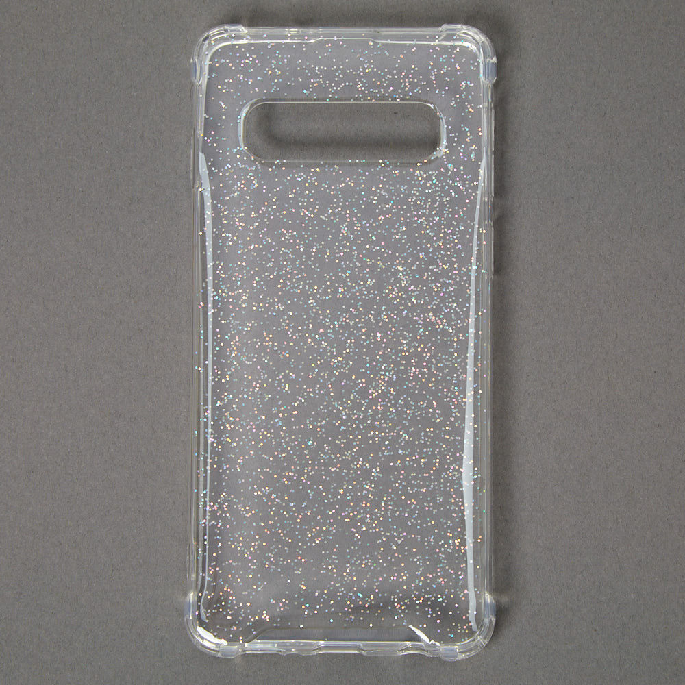 Clear Holographic Glitter Protective Phone Case - Fits Samsung Galaxy S10,