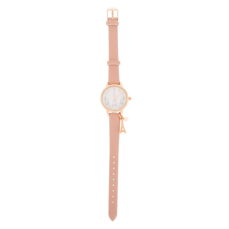 Rose Gold Paris Charm Classic Watch - Pink,