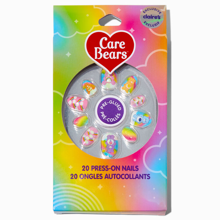 Care Bears&trade; Claire&#39;s Exclusive Stiletto Press On Faux Nail Set - 20 Pack,