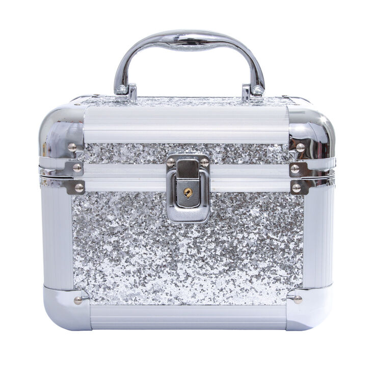 Large Silver Glitter Lock Box Claire S Us