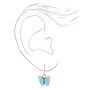 Gold 1&quot; Butterfly Drop Earrings - 3 Pack,