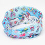 Bandeau torsad&eacute; soda et arcs-en-ciel - Bleu,