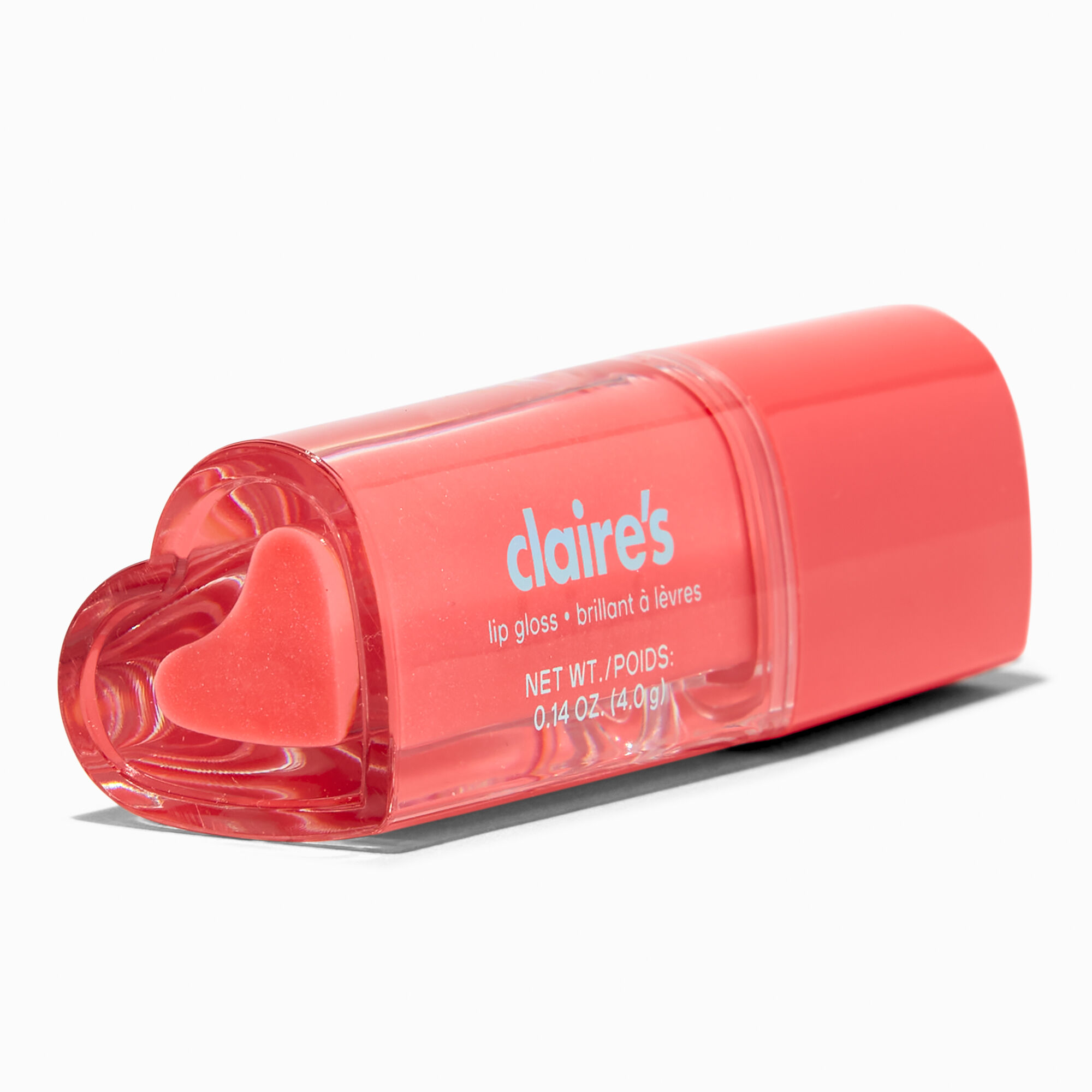 View Claires Heart Shaped Lip Gloss Tube Coral information