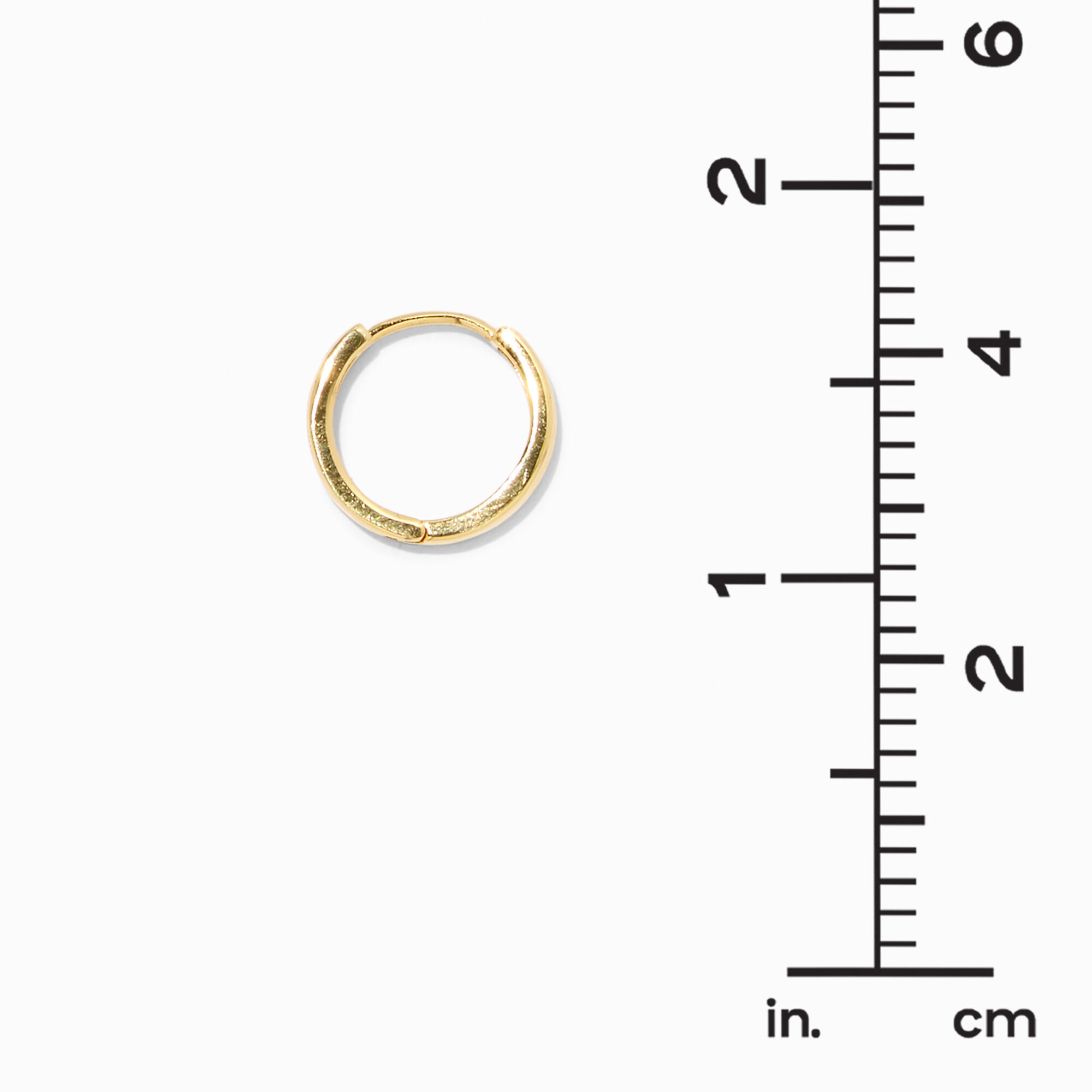 18K Gold Plated 8MM & 12MM Hoop Earrings - 2 Pack,