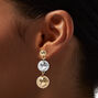 Mixed Metal Graduated Ball Drop Earrings,