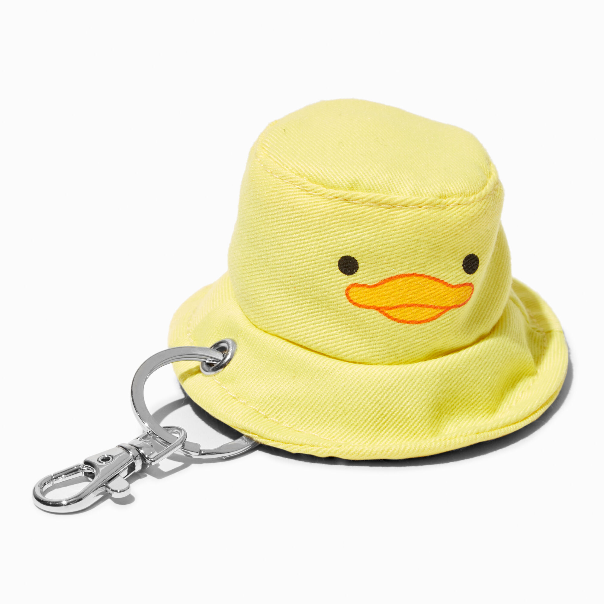View Claires Duck Bucket Hat Keychain Yellow information