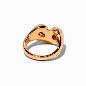 Purple Stone Heart Statement Ring,