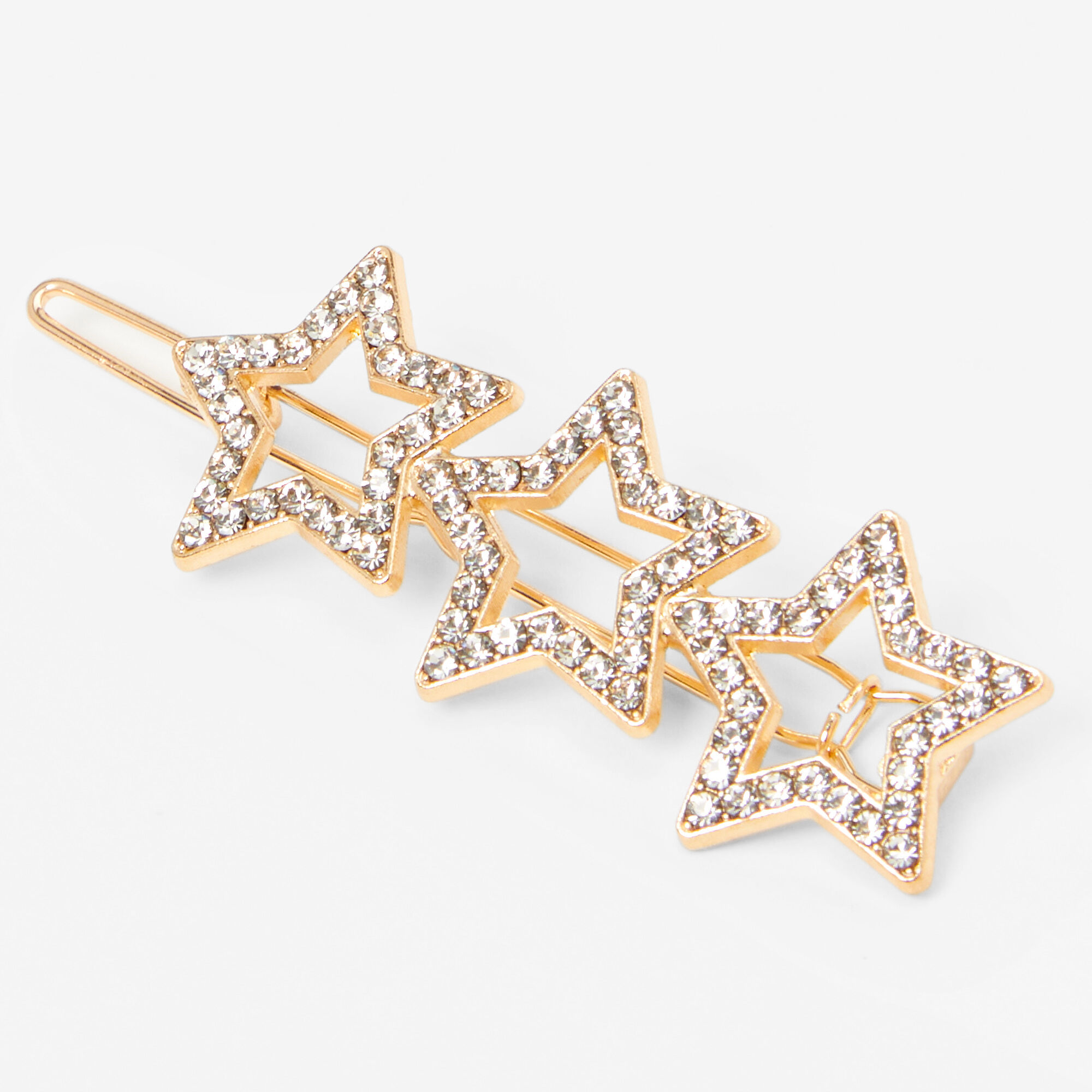 Gold Trio of Stars Hair Barrette,