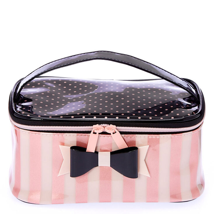 Paris Polka Dot &amp; Striped Cosmetic Bag,