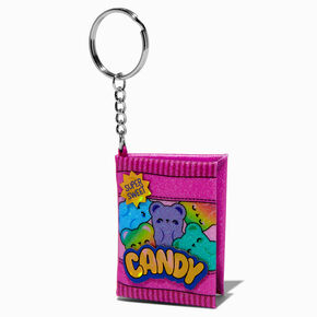 Pink Glitter Candy Mini Diary Keychain,