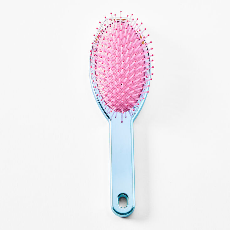 Initial Paddle Hair Brush - Blue, A,