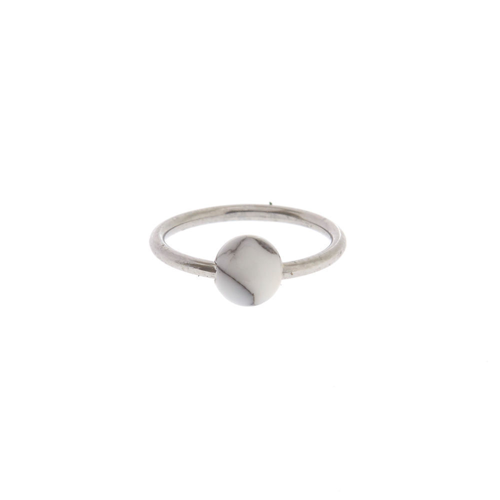 Marble Stone Silver Tragus Earring,