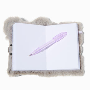 Claire&#39;s Club Lilac Koala Plush Lock Diary,