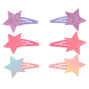 Claire&#39;s Club Glitter Star Snap Hair Clips - 6 Pack,