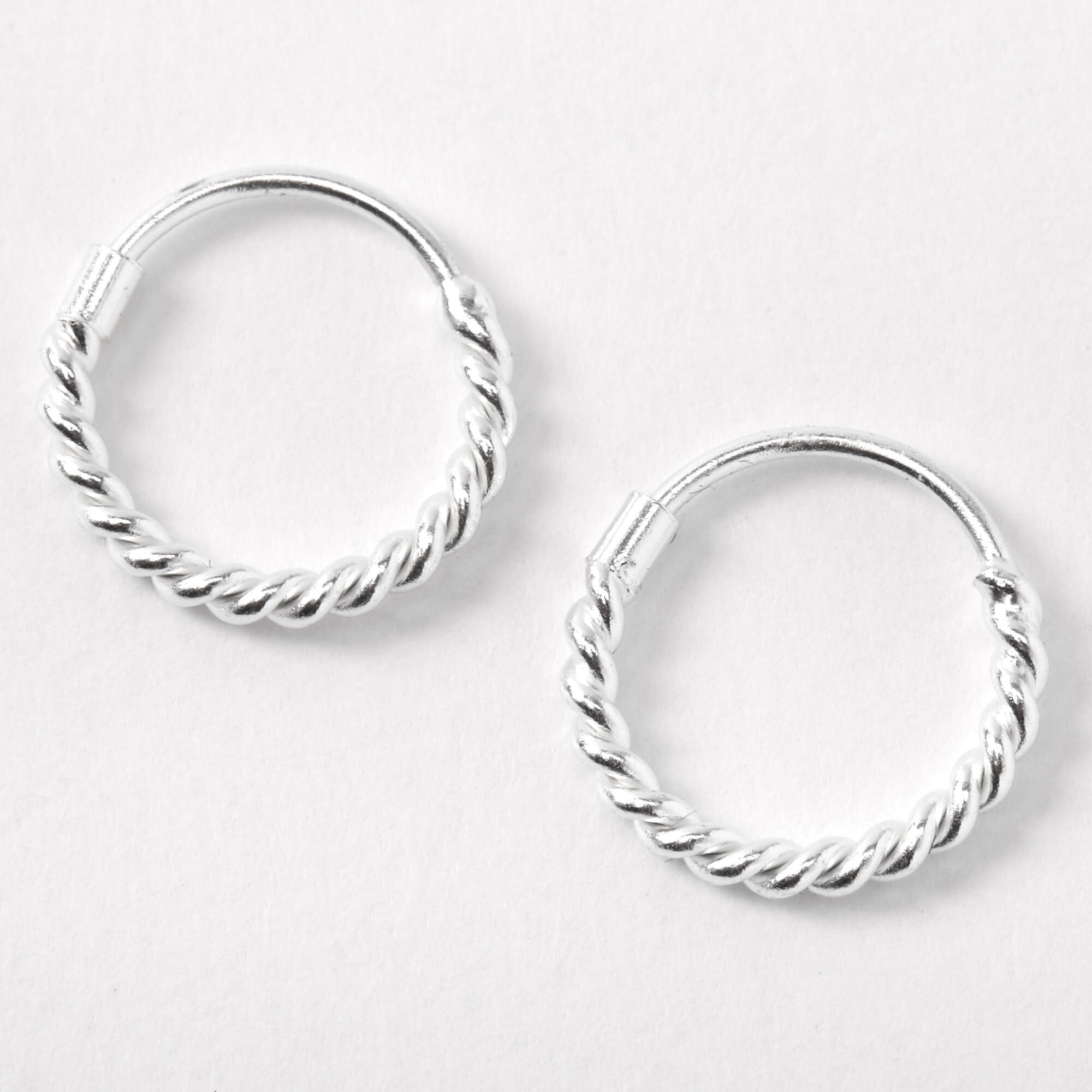 Claire's sterling silver hoops on sale