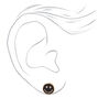 Clous d&#39;oreilles smiley noir,