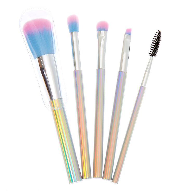 Holographic Makeup Brush Set - 5 Pack,