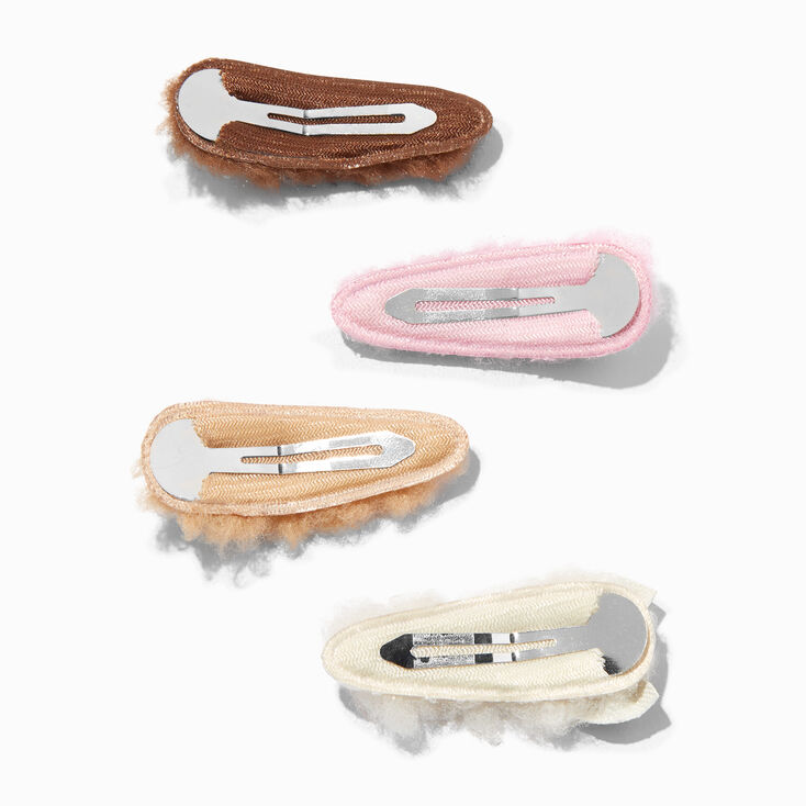 Claire&#39;s Club Forest Critters Sherpa Snap Hair Clips - 4 Pack,
