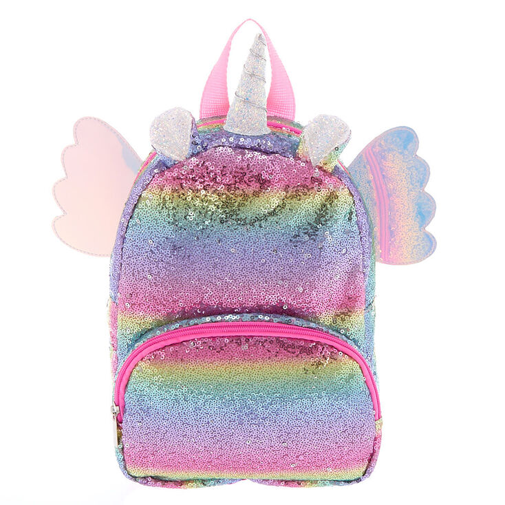 Sac A Dos A Sequins Licorne Volante Arc En Ciel Du Club Claire S Claire S Fr